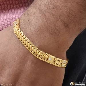 1 Gram Gold Plated 2 In 1  Amazing Design Nawabi Bracelet for Men - Style D193