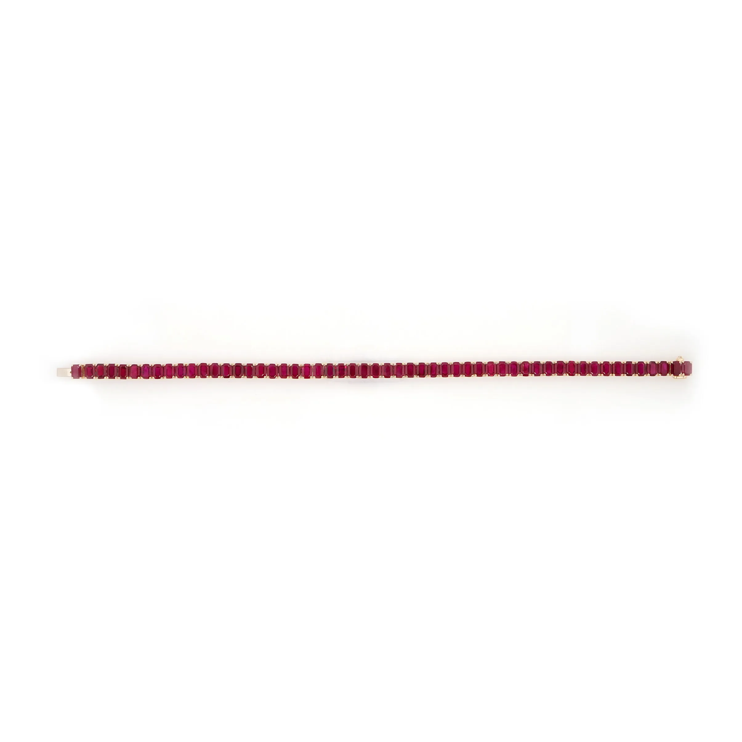 13.60 cts Burmese Octagon Ruby Tennis Bracelet