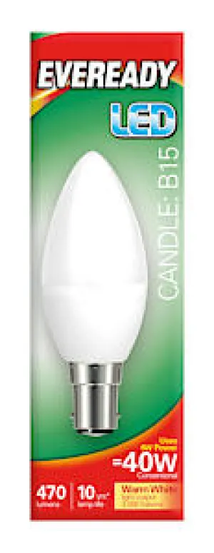 6W Led Candle Opal B15 Ww S13612