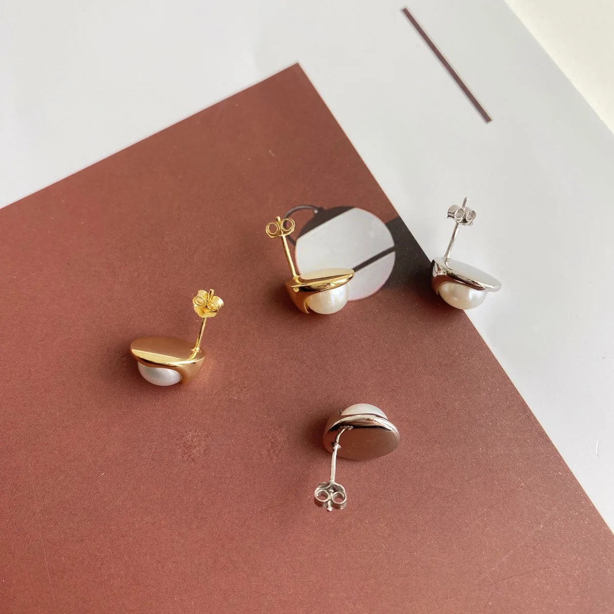 7.5mm Genuine Freshwater Pearl Stud Earrings