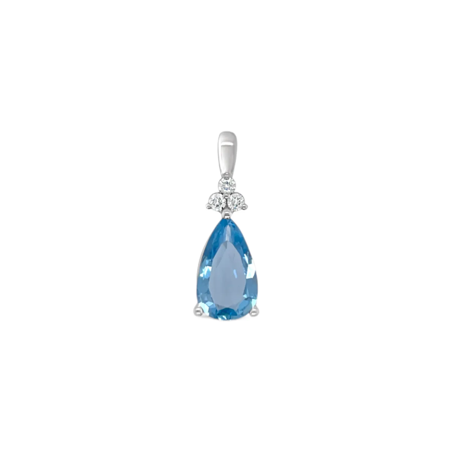 Aquamarine & Diamond Trio Pendant