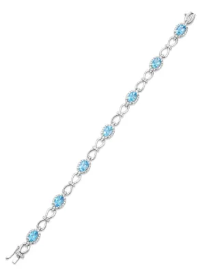 Aquamarine and Diamond Bracelet