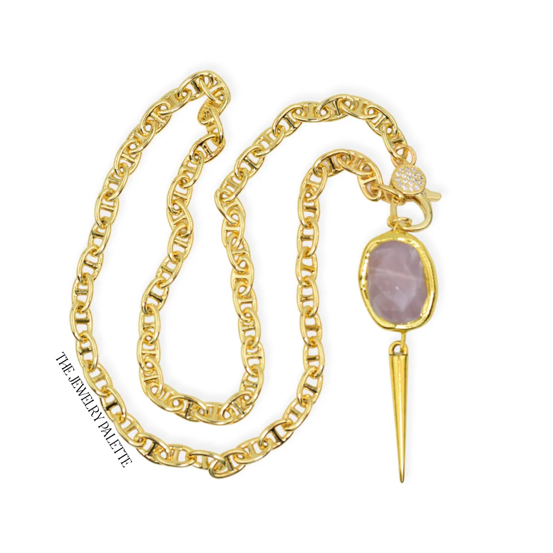 Audrey chain necklace with gold accents