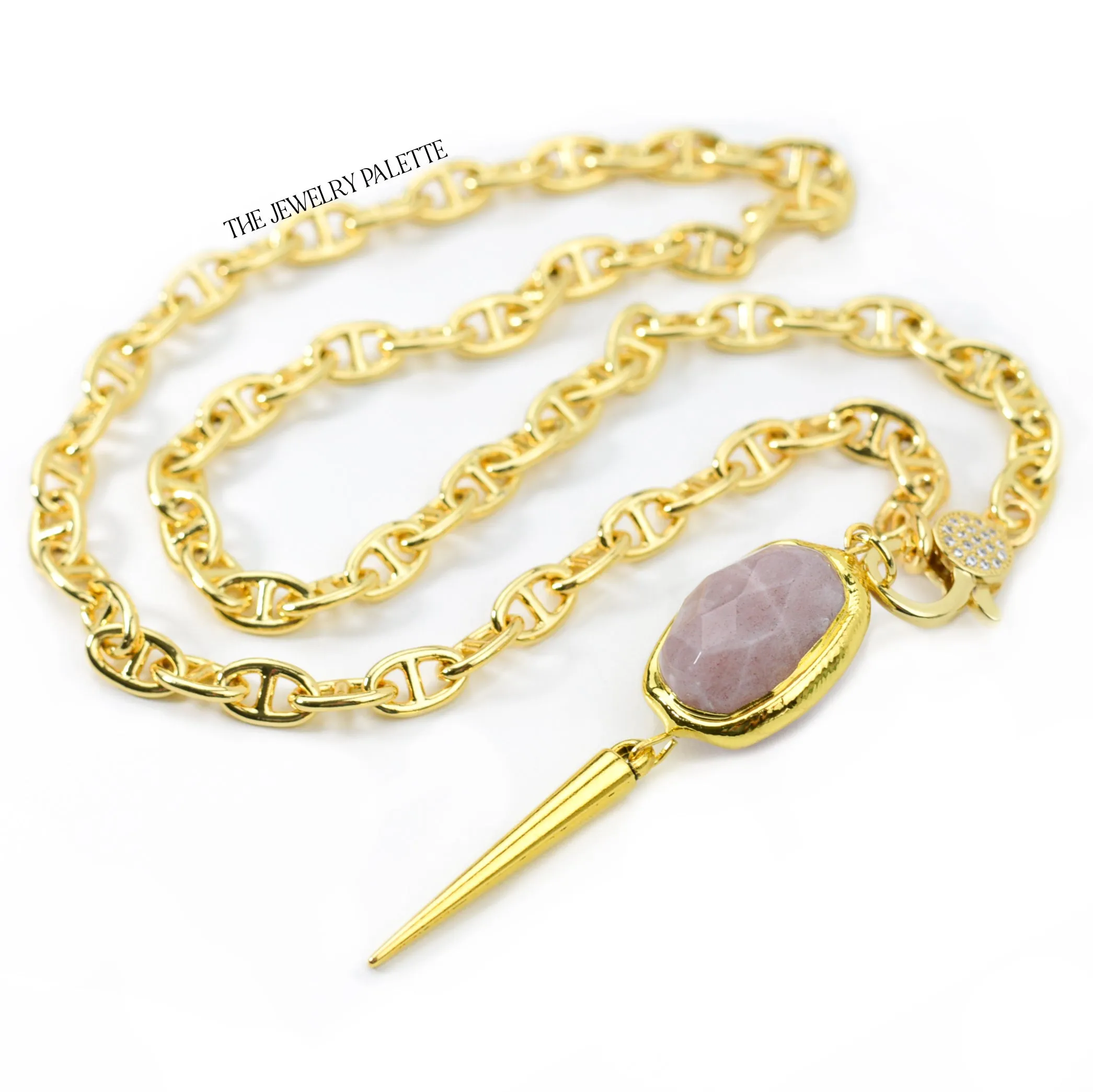 Audrey chain necklace with gold accents