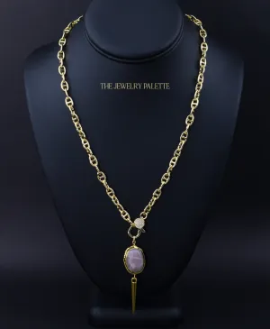 Audrey chain necklace with gold accents