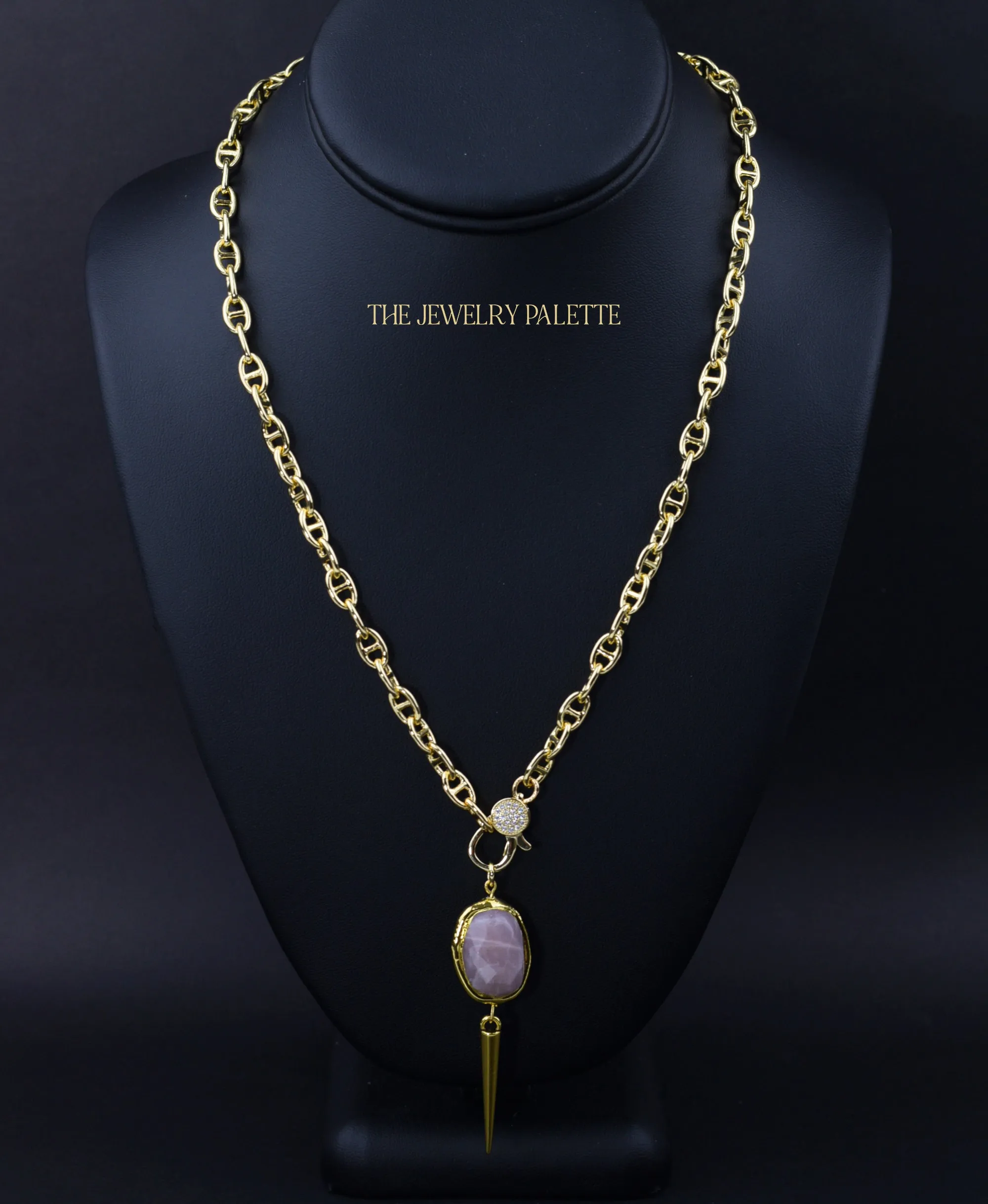 Audrey chain necklace with gold accents