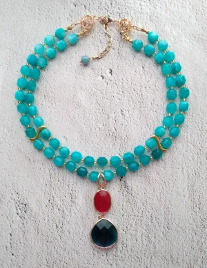 Chelsea Double Strand 2 Collarbone Necklace