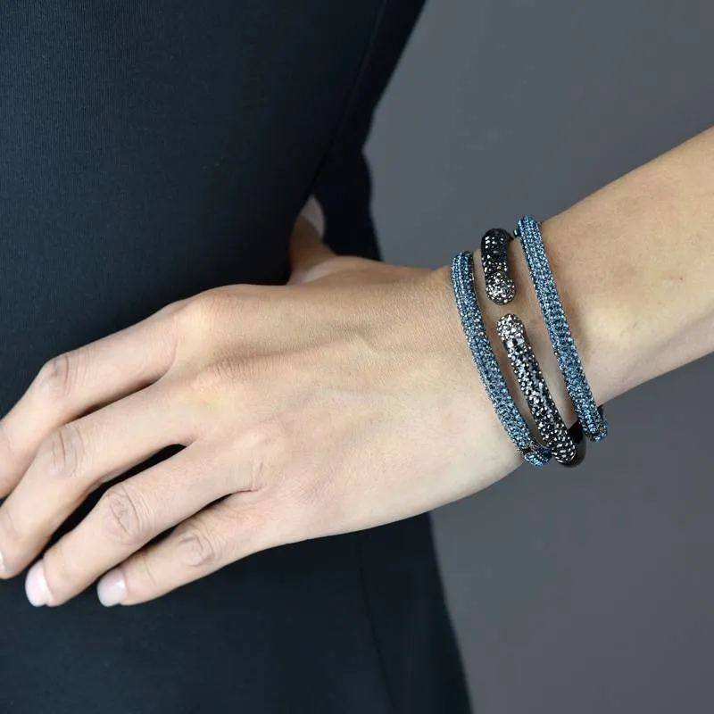 Colored Pavé Stackable Bangle Cuff Bracelet