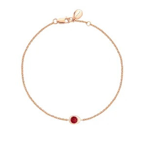 Cosmic Curve Ruby Chain Bracelet