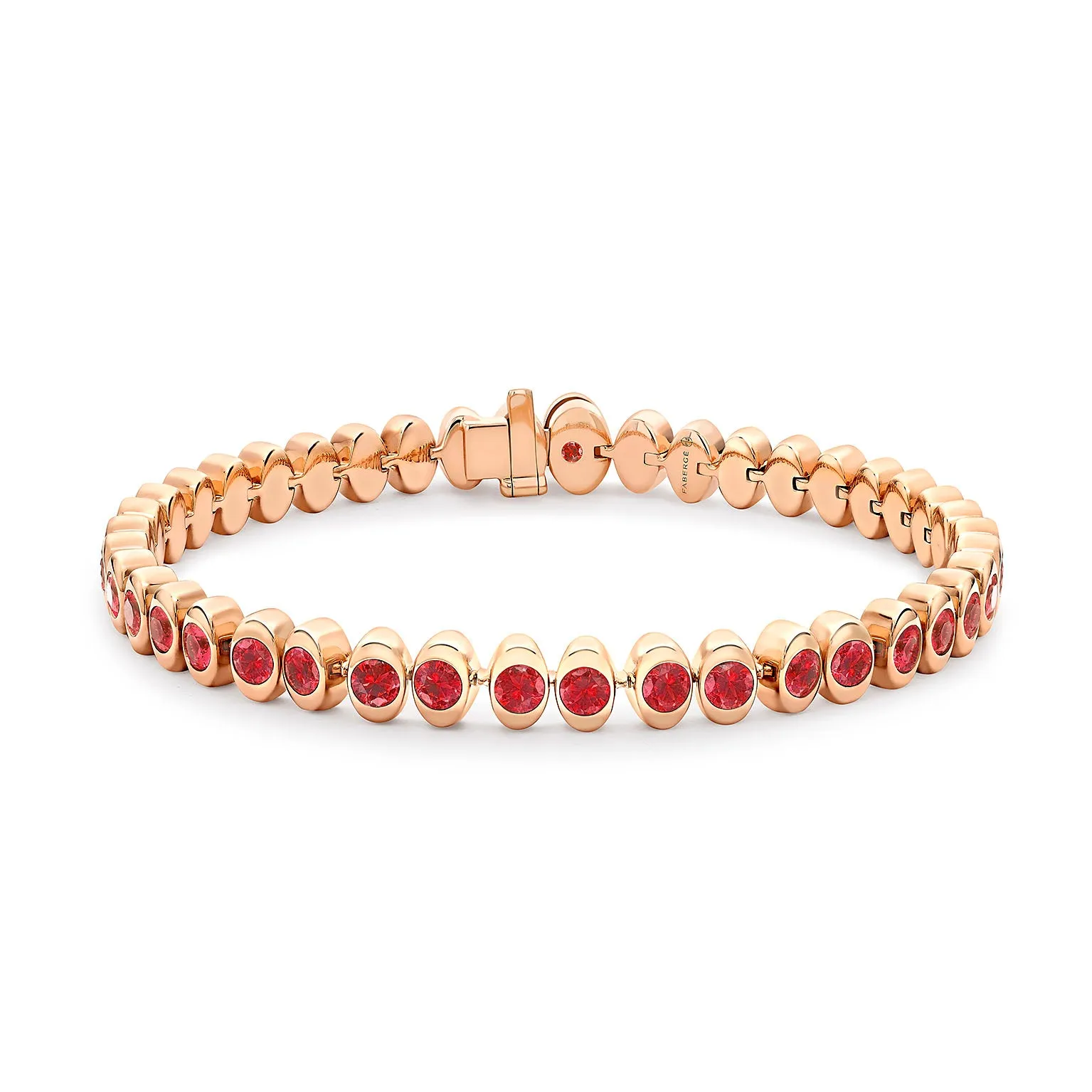 Cosmic Curve Ruby Tennis Bracelet