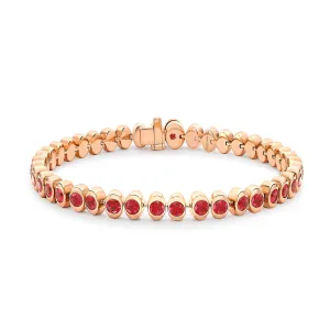 Cosmic Curve Ruby Tennis Bracelet