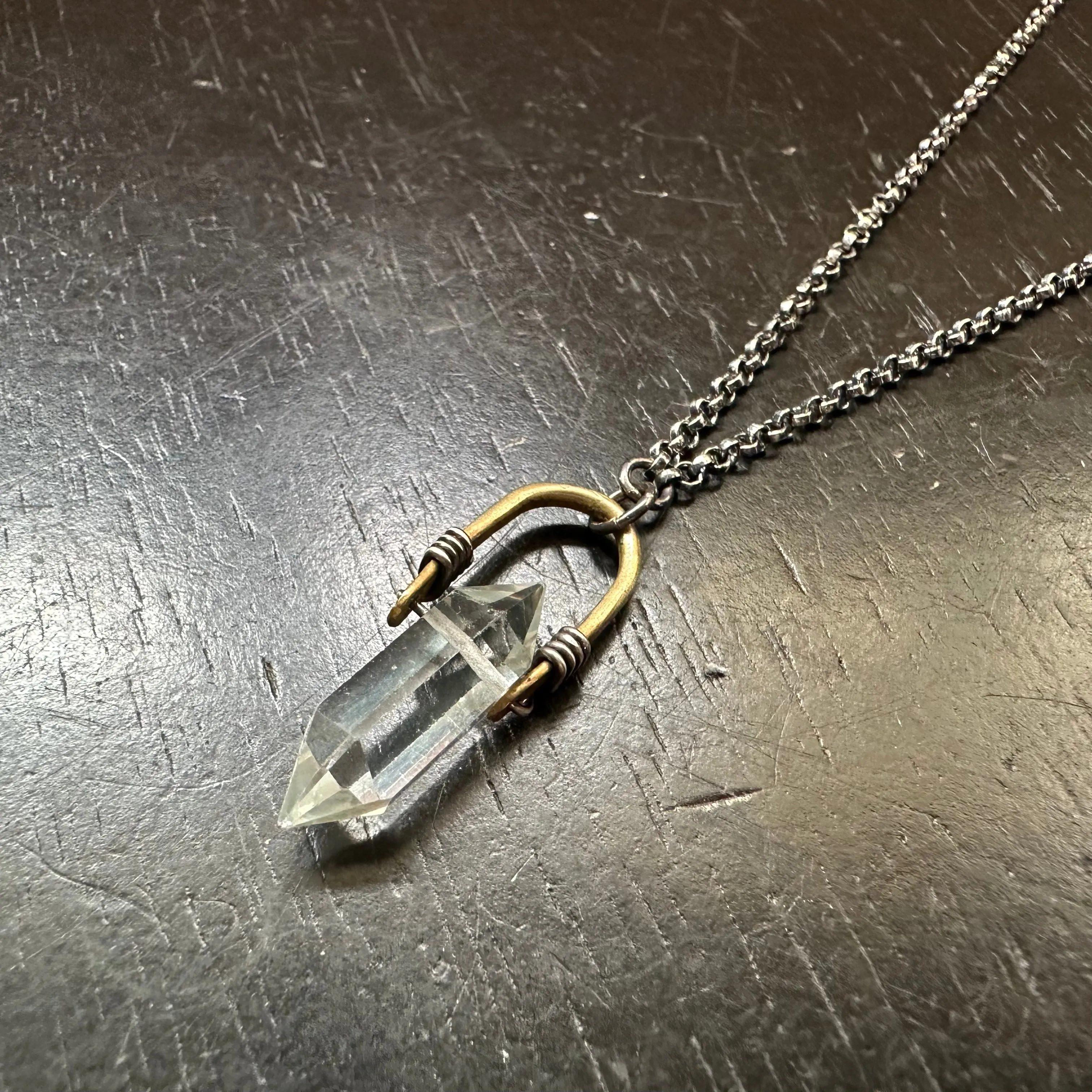 Double-Pointed Quartz Taliswoman Necklace #1