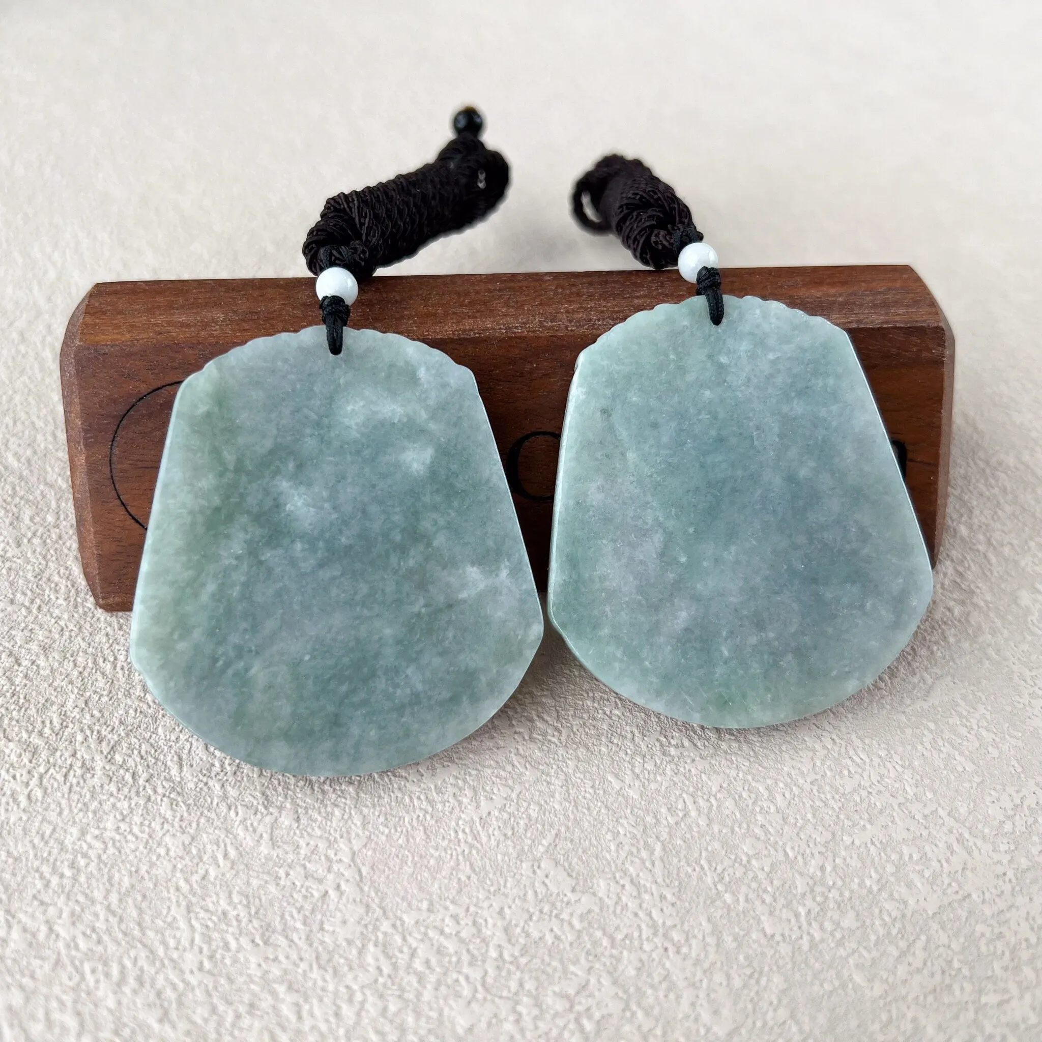 Dragon and Phoenix Harmony Pendants, Couple Green Jadeite Jade Dragon Phoenix Love Necklace, YJ-0422-0401965