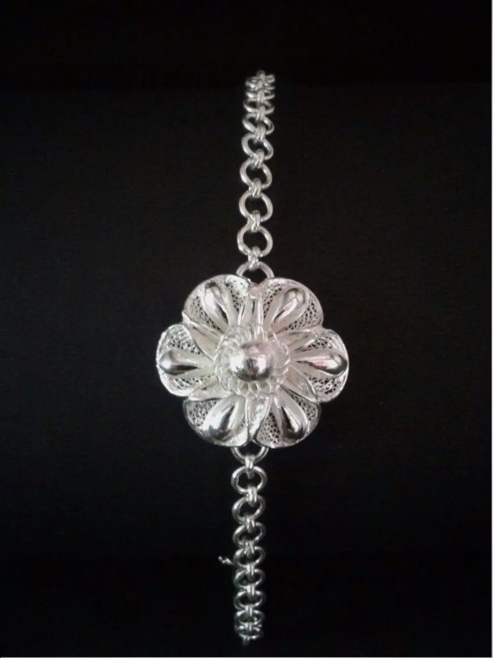 Floral - Silver rakhi