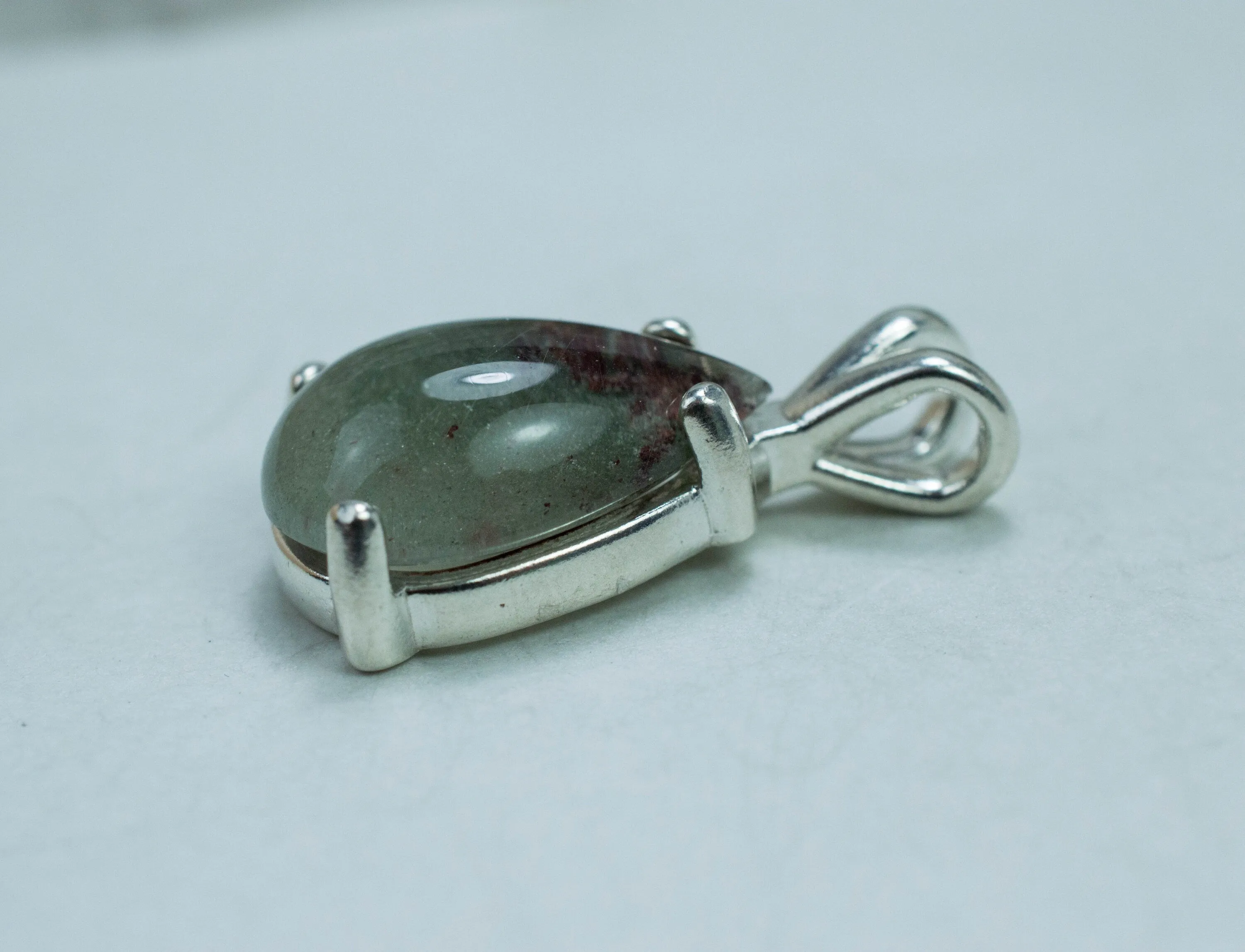 Garden Quartz Pendant, Natural Untreated Brazil Lodolite Quartz; 6.565cts