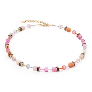 GeoCUBE® Iconic Precious necklace rose-orange