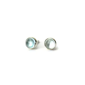 Gypsy Silver Aquamarine Studs