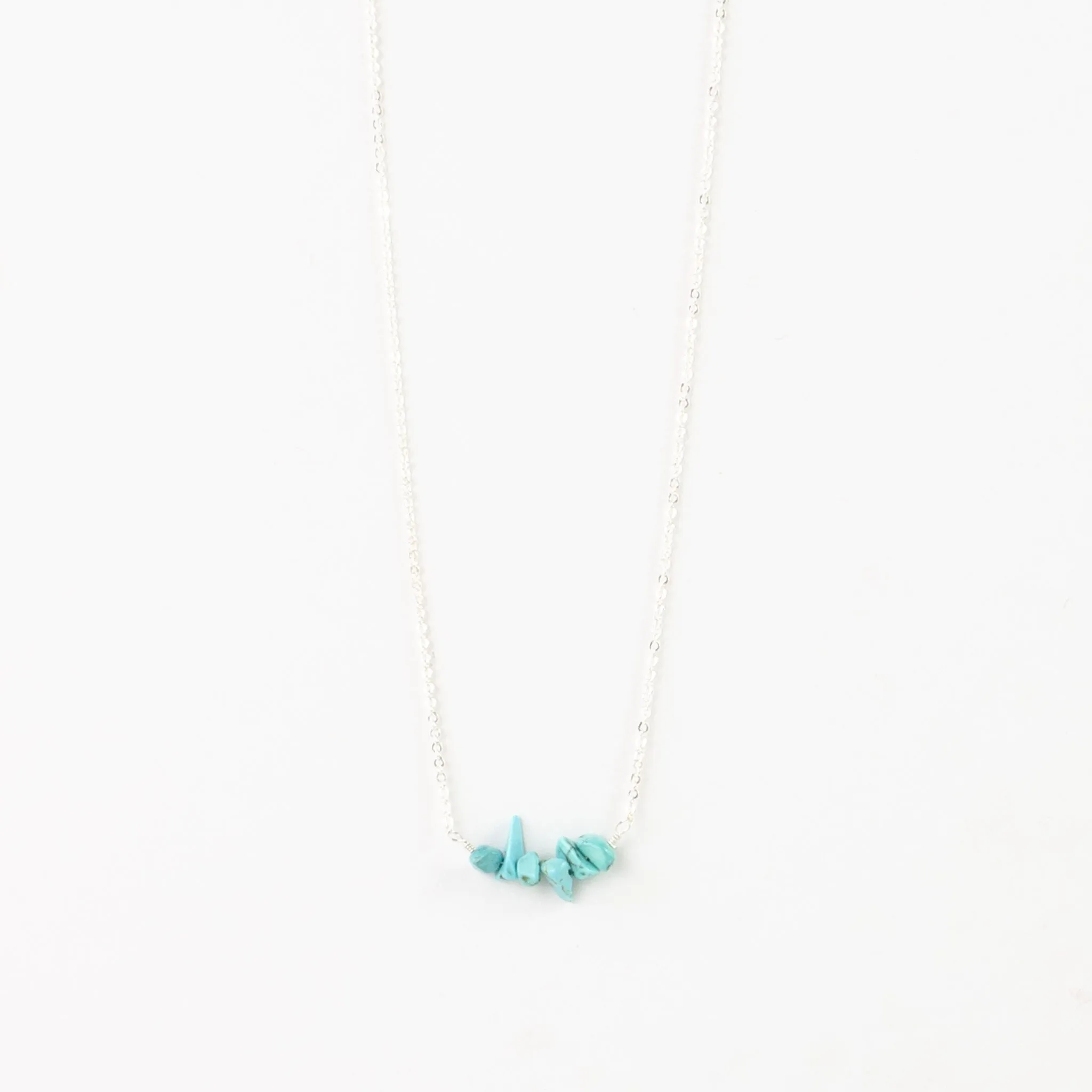 IMPERFECT Asri Turquoise Stone Necklace - Silver Plated