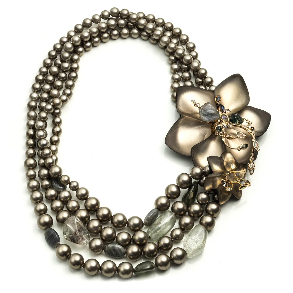Imperial Crystal Lace Flower Torsafe Necklace