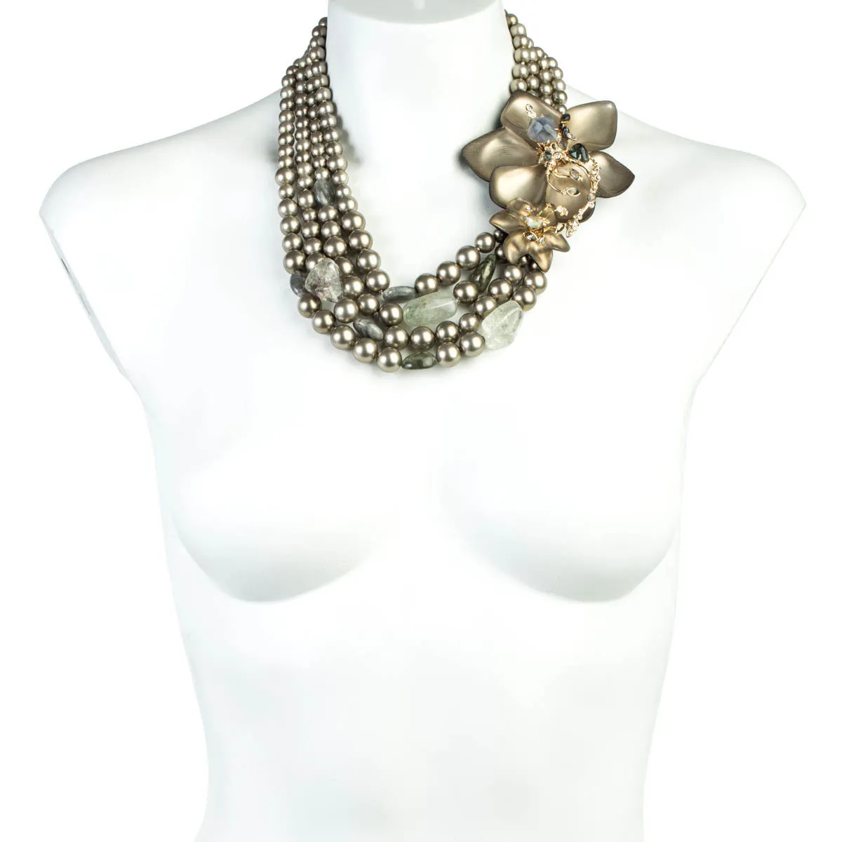 Imperial Crystal Lace Flower Torsafe Necklace