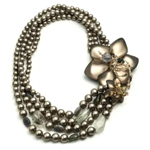 Imperial Crystal Lace Flower Torsafe Necklace