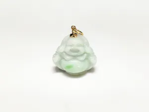 Jade Buddha Pendant (Snow/Moss Marbling)