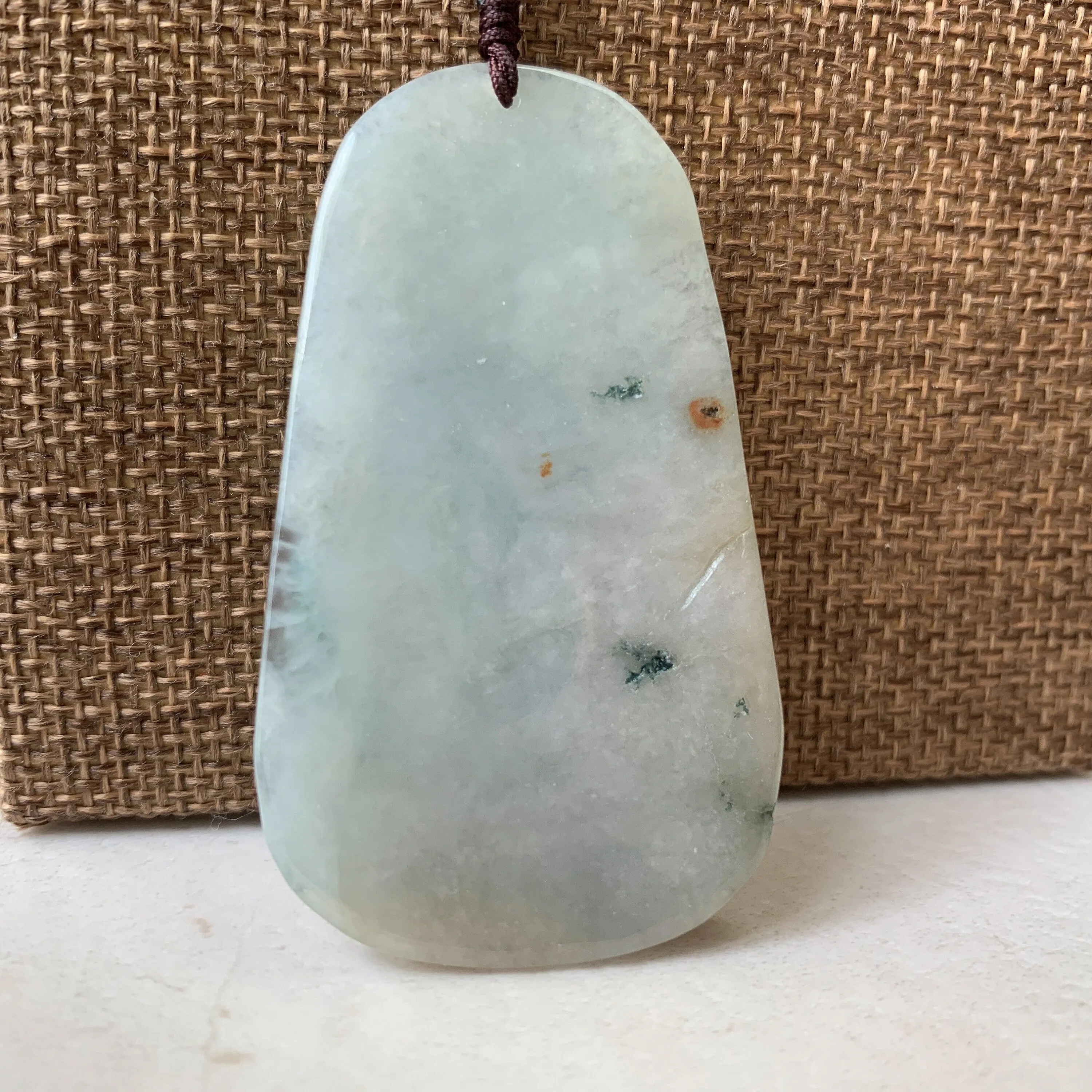 Jadeite Jade Guan Yu Guan Gong Carved Pendant Necklace, YJ-0321-0322421