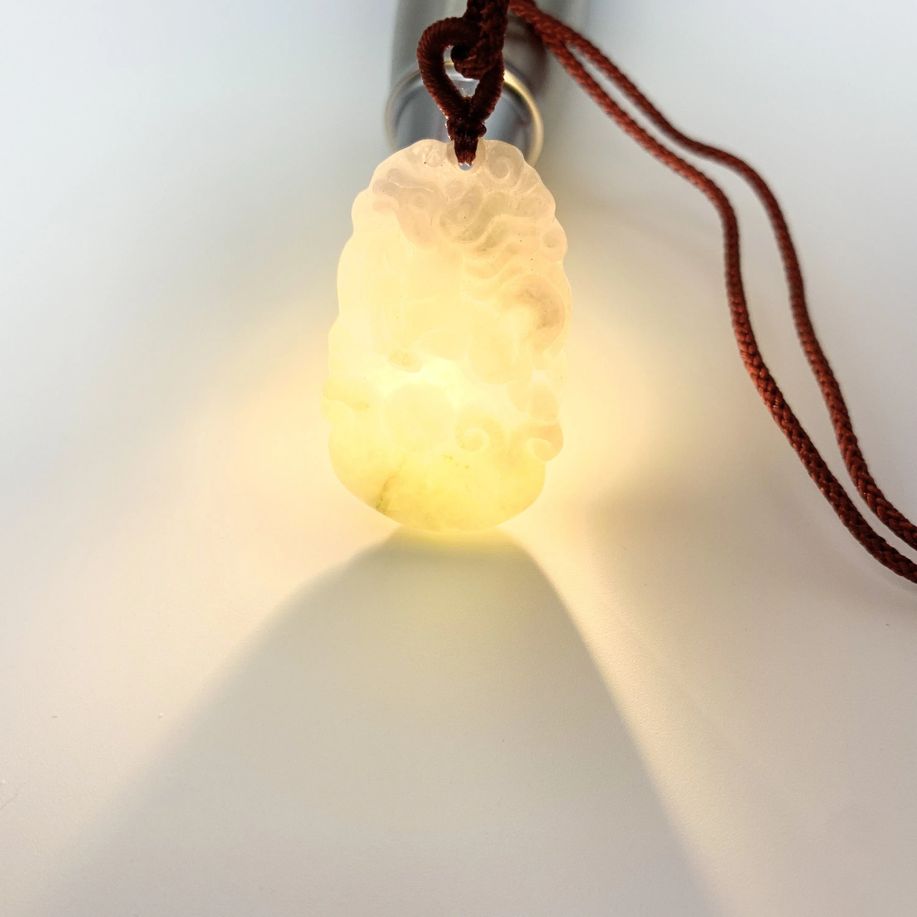 Jadeite Jade Horse Chinese Zodiac Carved Pendant Necklace, YJ-0321-0328270-10