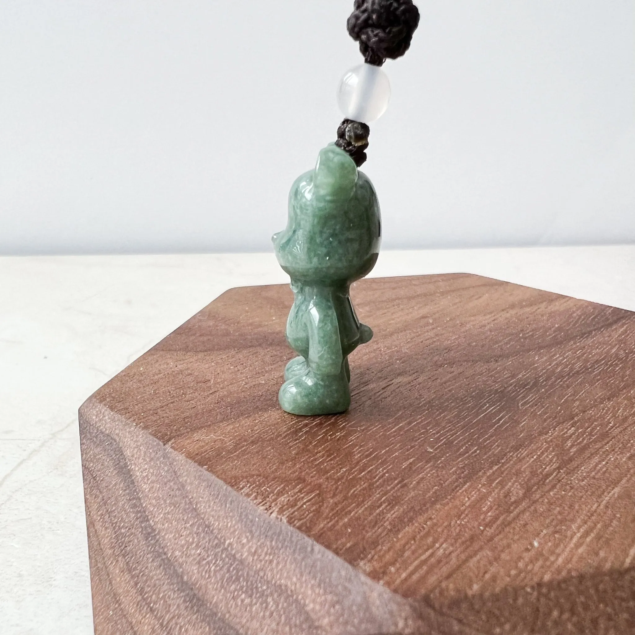 Jadeite Jade Teddy Bear Hand Carved Necklace, SHWQ-0322-1646849374