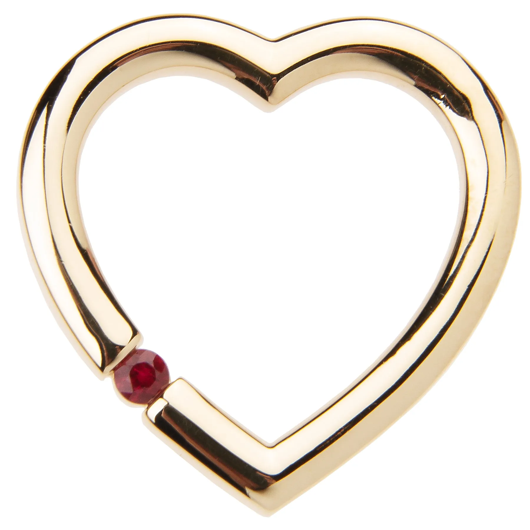 Large Gold Floating Eternity Heart Charm