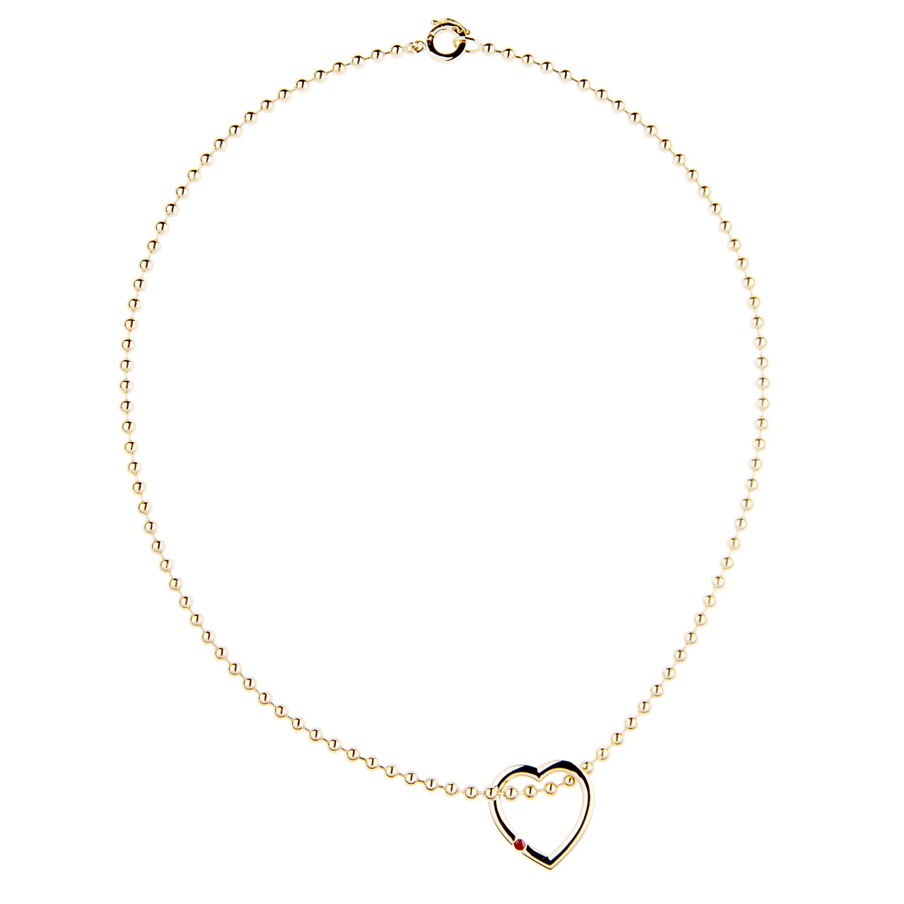 Large Gold Floating Eternity Heart Charm
