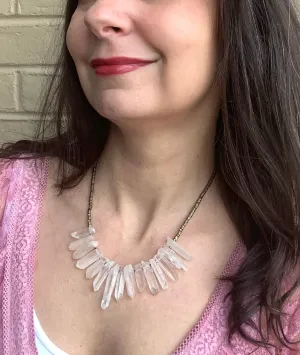 Raw Crystal Quartz Necklace