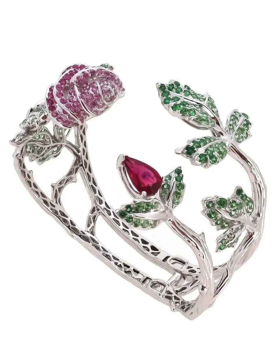 Rubellite Rose Bracelet