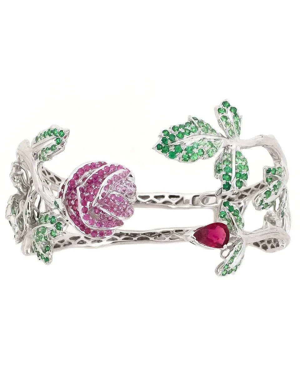 Rubellite Rose Bracelet