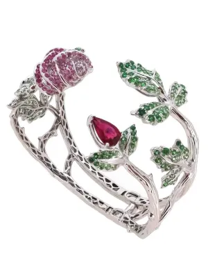 Rubellite Rose Bracelet