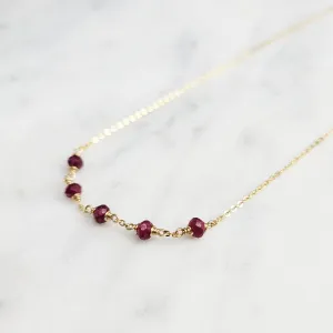 Ruby Beaded Necklace