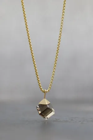 Smokey Quartz Cube Amulet