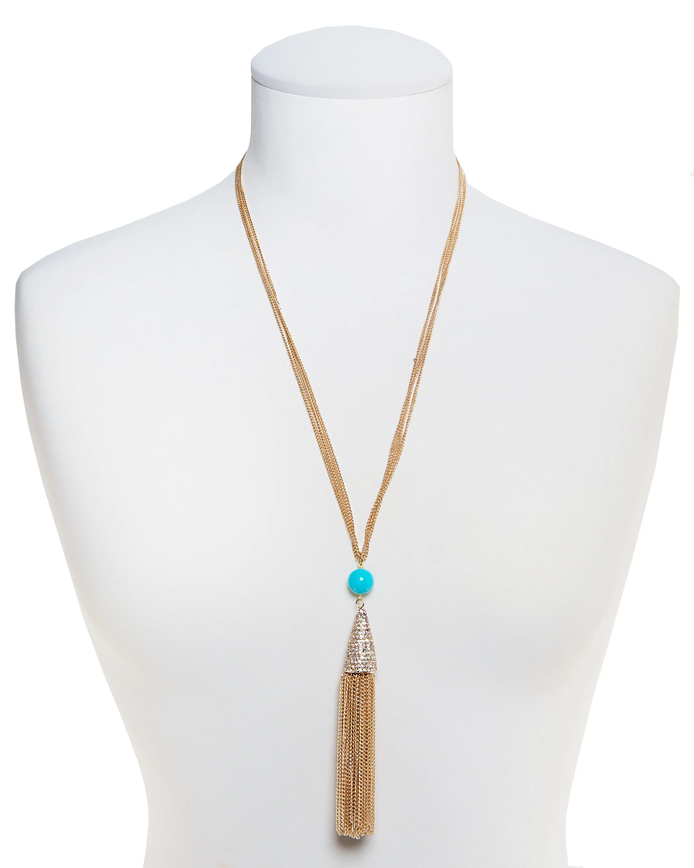 TAHITI TURQUOISE STATEMENT NECKLACE (GOLD)