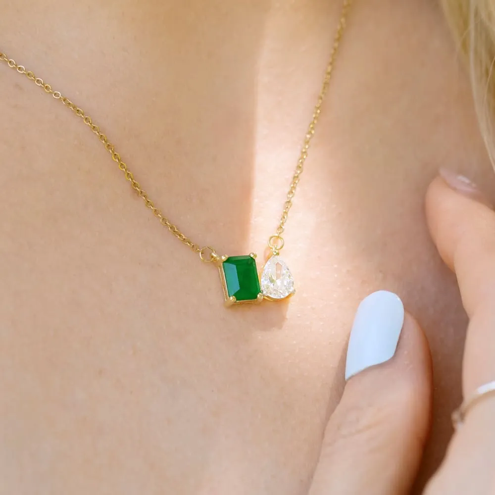 The Aurora - Custom Toi et Moi Necklace