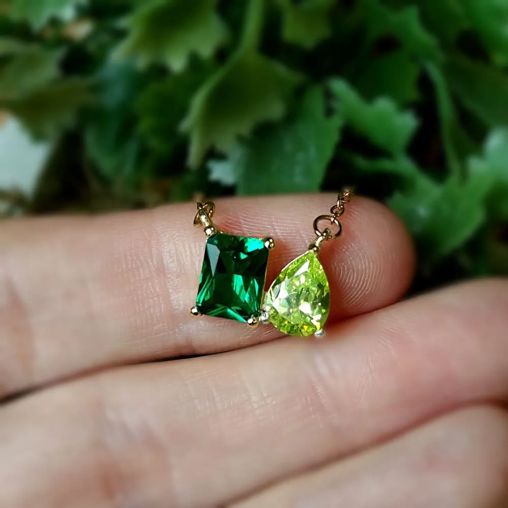 The Aurora - Custom Toi et Moi Necklace