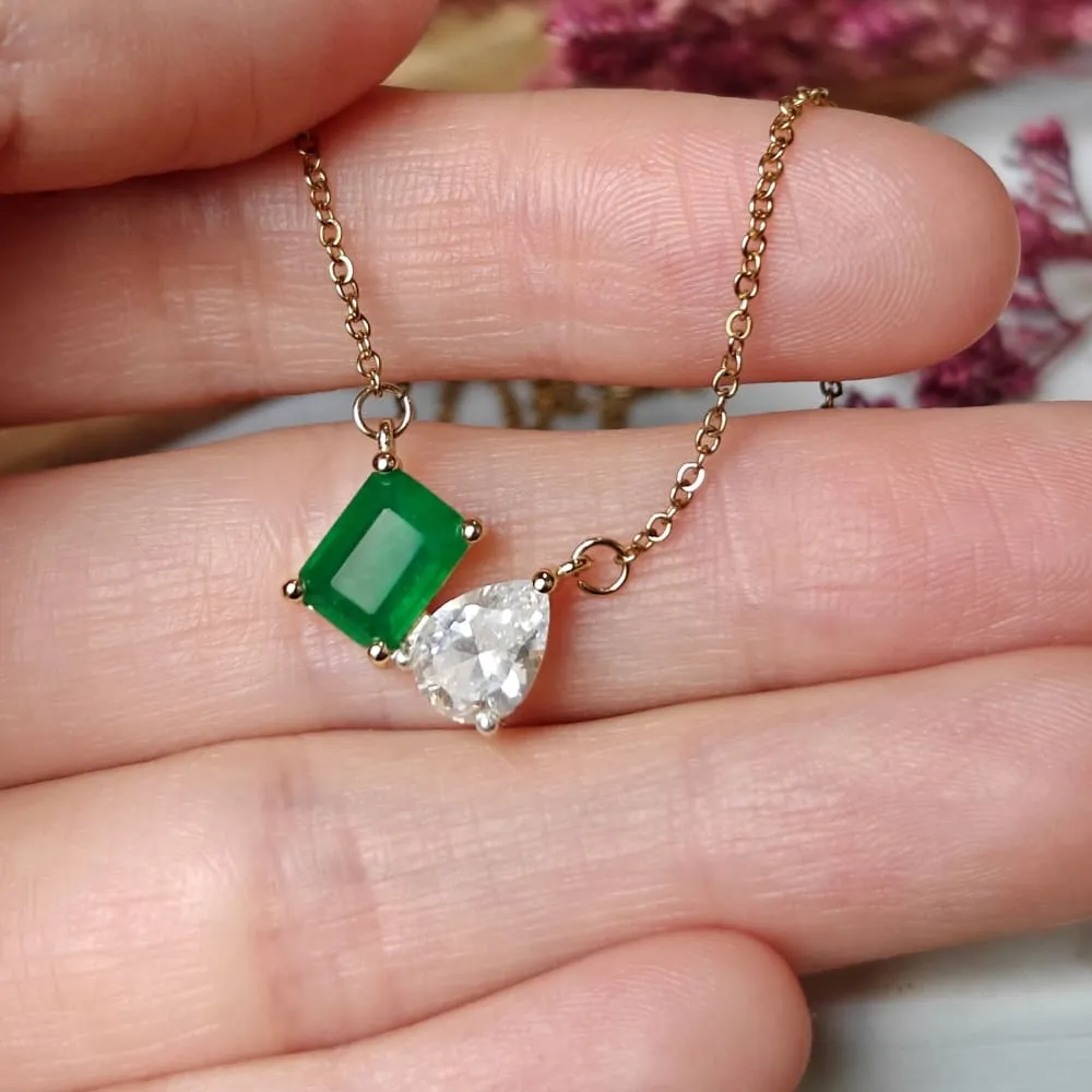 The Aurora - Custom Toi et Moi Necklace