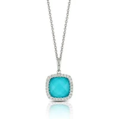 Turquoise and Diamond Necklace