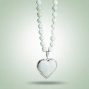 White Heart Necklace