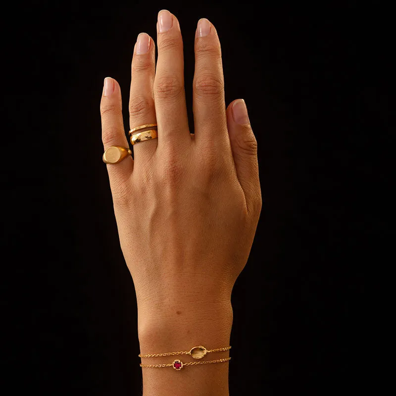 Winkie Bracelet, Ruby, Gold